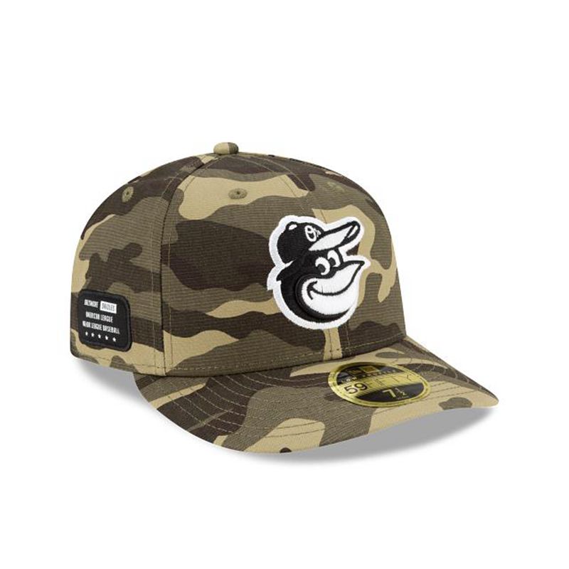 MLB Baltimore Orioles Armed Forces Weekend Low Profile 59Fifty Fitted (ULD0503) - Green New Era Caps